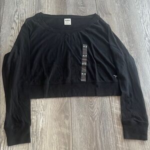 PINK Victoria's Secret Black Cropped Women's Top